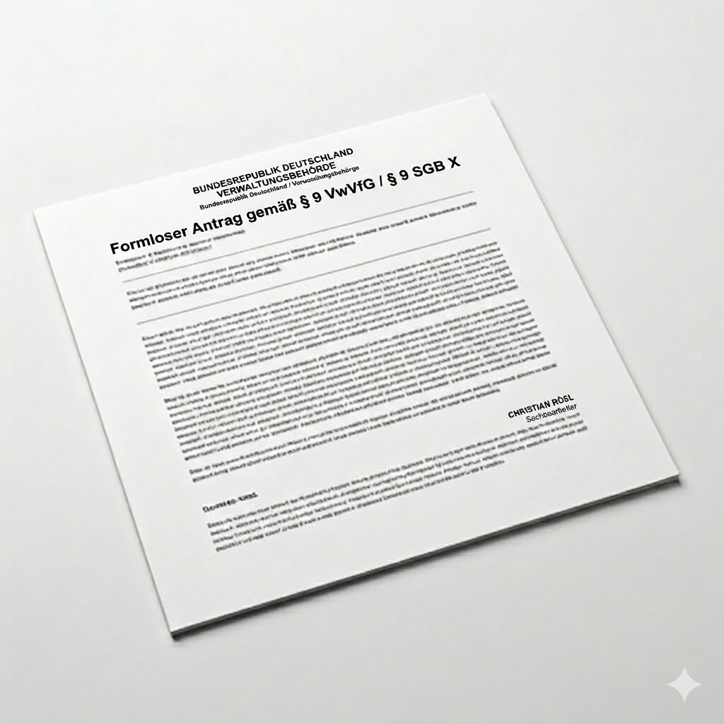 Rechtlich geprüftes Muster eines formlosen Antrags nach DIN 5008 für deutsche Behörden — Vorlage Word und PDF